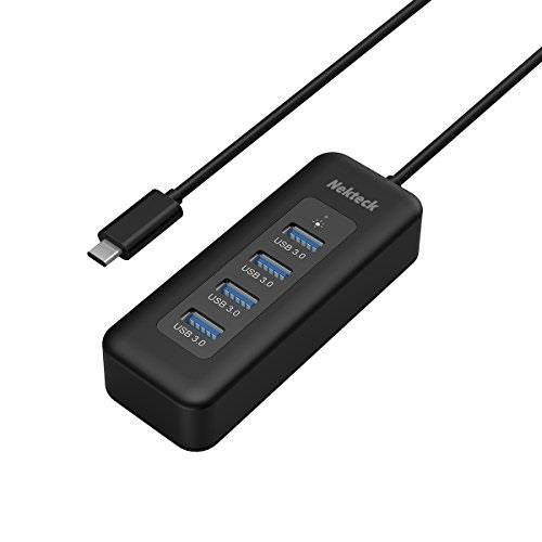 Nekteck USB Type-C to USB 3.0 Hub with 4 USB-A Ports Hub for New Macbook, ChromeBook Pixel, and More Laptops and PCs
