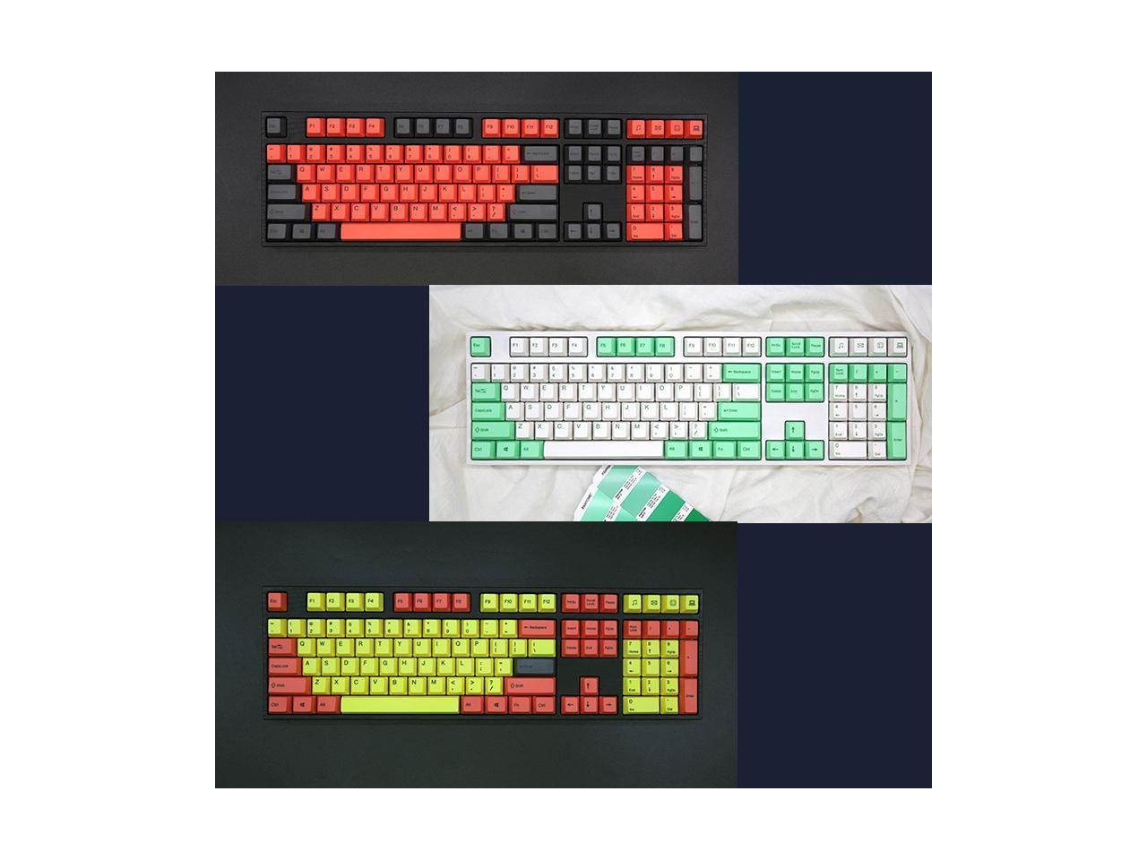 Varmilo Original Height 108Keycaps Set for Mechanical Gaming Keyboard, 1.3mm Thickness-KEYCAPS ONLY( GreyRed Theme)