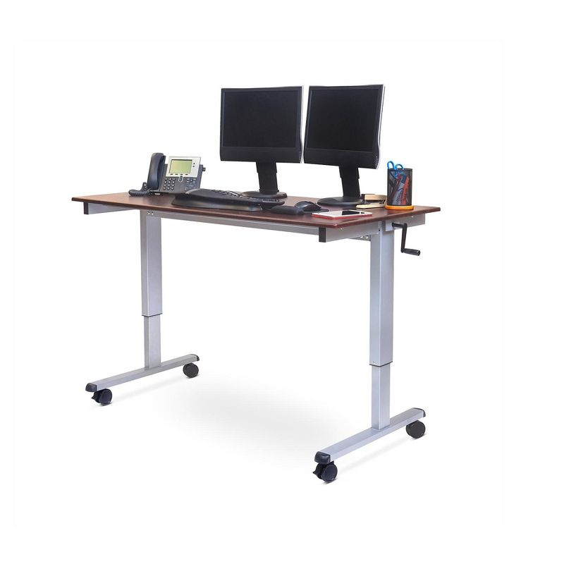 Luxor 60W Adjustable Desk, Laminate Wood STANDUP-CF60-DW