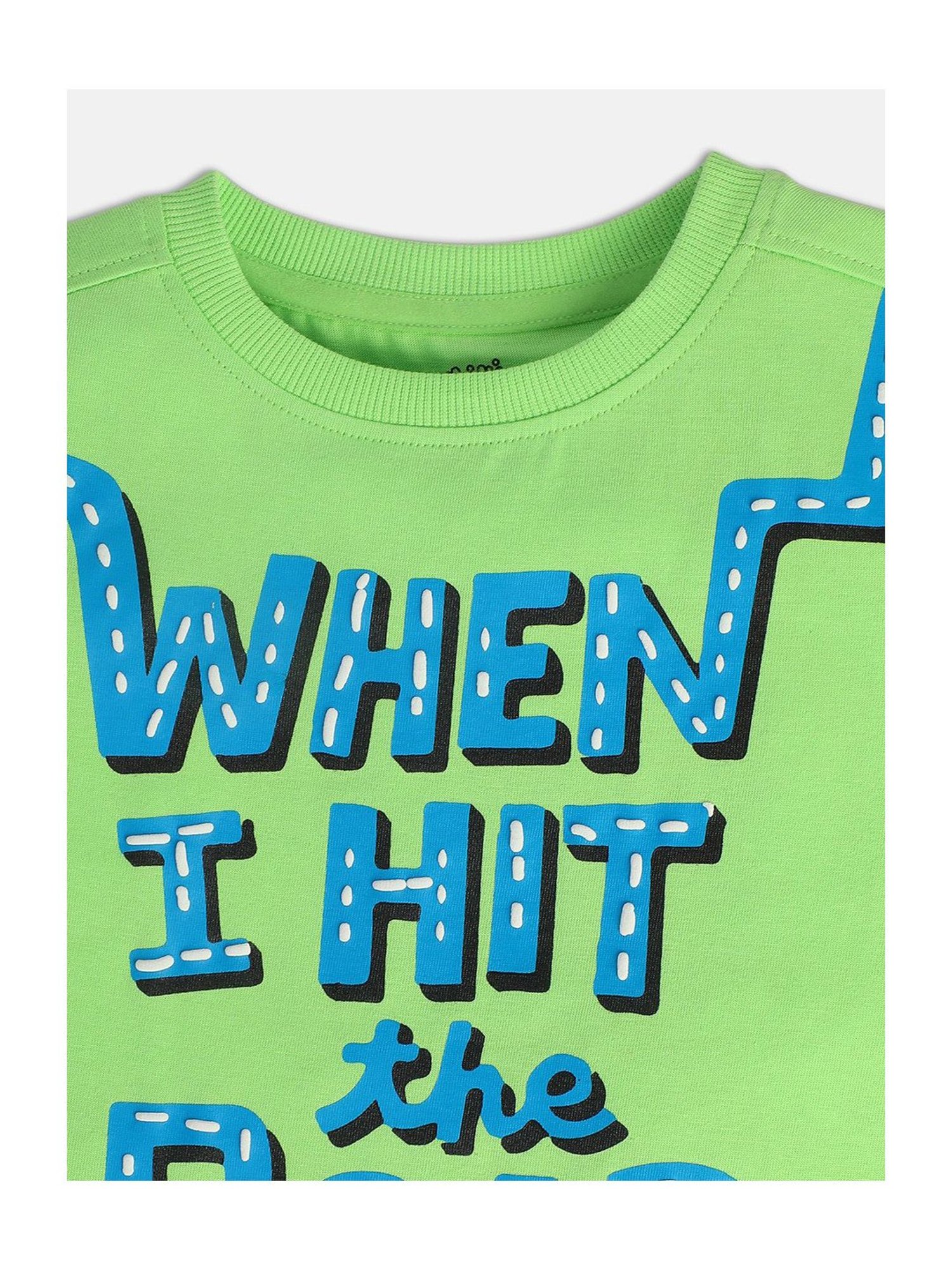 MINIKLUB Kids Green Printed T-Shirt