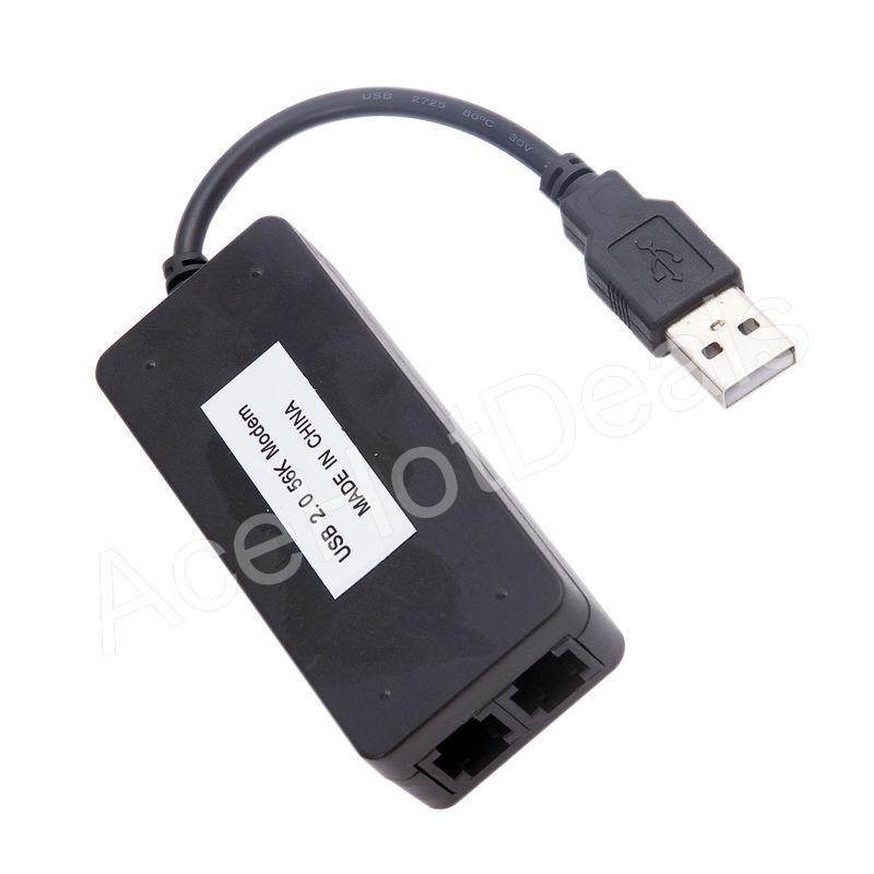 2 Ports USB 56K External Dial Up Data Fax Modem V.90/92 For Win7 32 64 Bit