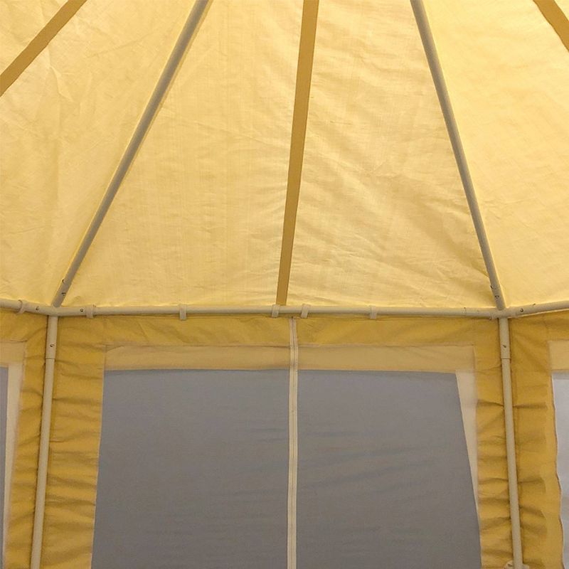 13' x 13' Hexagon Canopy with Cover Tan/White - King Canopy