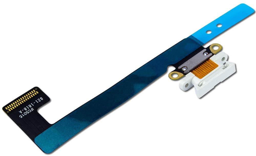 Group Vertical Replacement Charging Port Flex Cable Compatible with Apple iPad Mini 2, Mini 3 (White) (A1489, A1490, A1599, A1600)