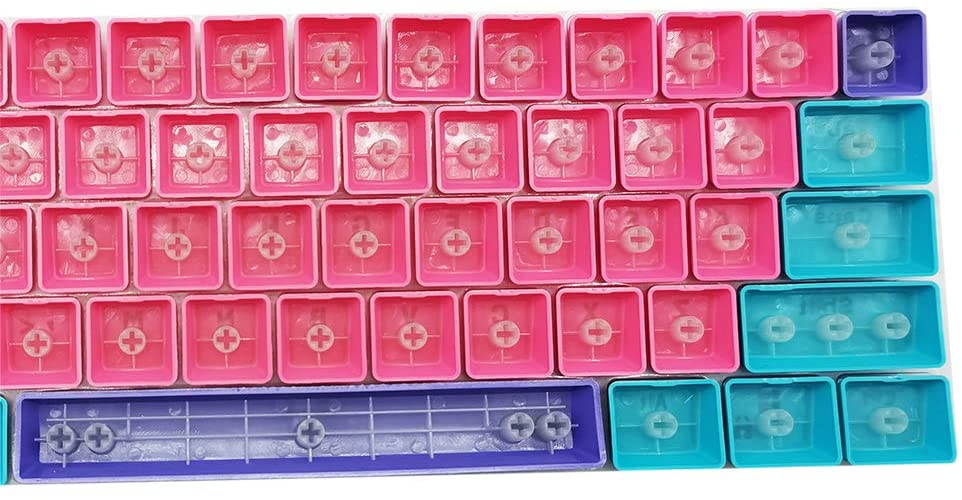 CUUWE 61 PBT Keycaps for 60 Percent Keyboard, Backlit Keycap Set for Mechanical Gaming Keyboard OEM Profile Keycaps with Key Puller for Cherry MX Switches GH60/RK61/GK61/Annie pro 2