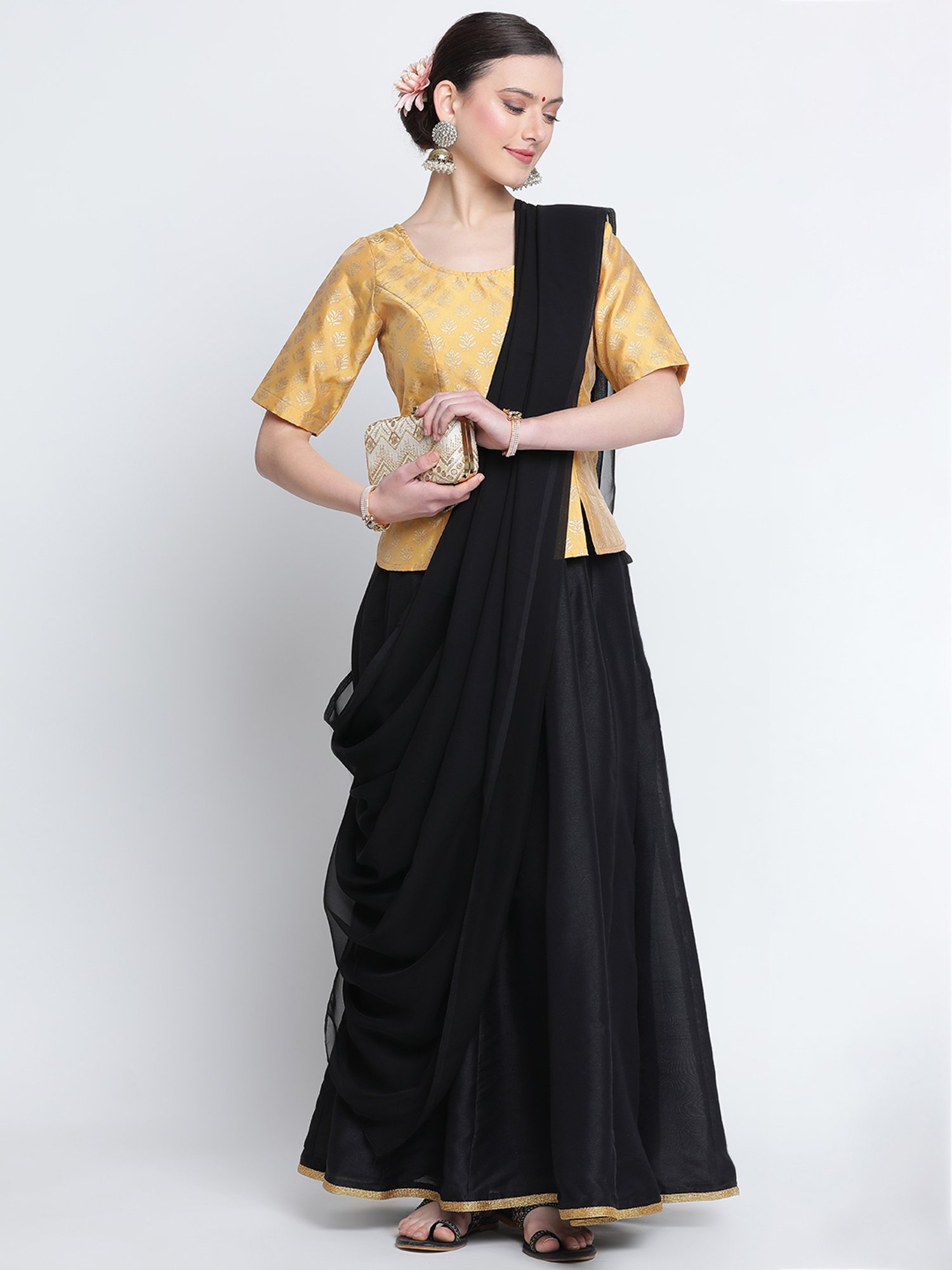 studiorasa Beige Printed Readymade Blouse