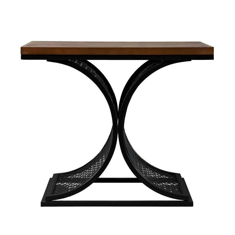 Jevil Two-Tone Accent Table Black/Brown - Aiden Lane