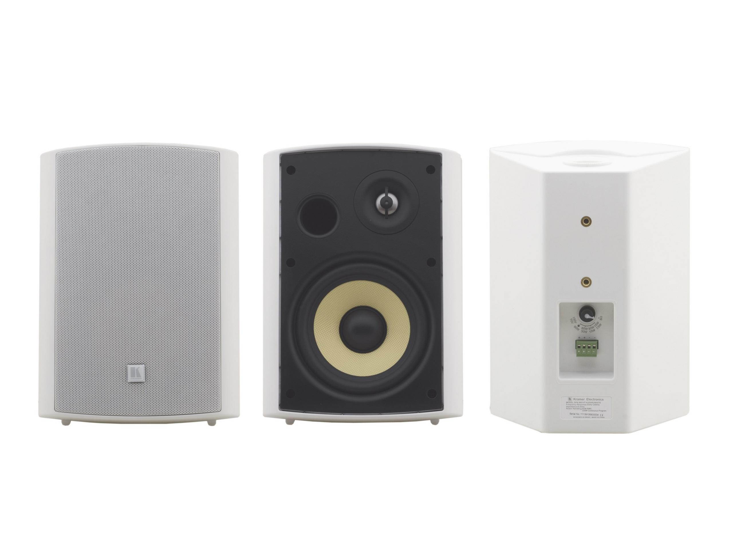 Kramer Electronics - YARDEN 6-O (W) - Kramer Yarden 6-O 2-way Wall Mountable Speaker - 80 W RMS - White - 65 Hz to 20