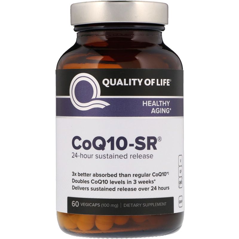 Quality of Life Labs CoQ10-SR, 100 mg, 60 Vegicaps, Dietary Supplements