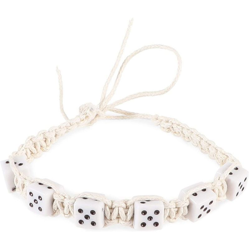 Zodaca 12-Pack Adjustable Cord Bracelet Dice Beads Jewelry Accessories, Party Favors for Kids