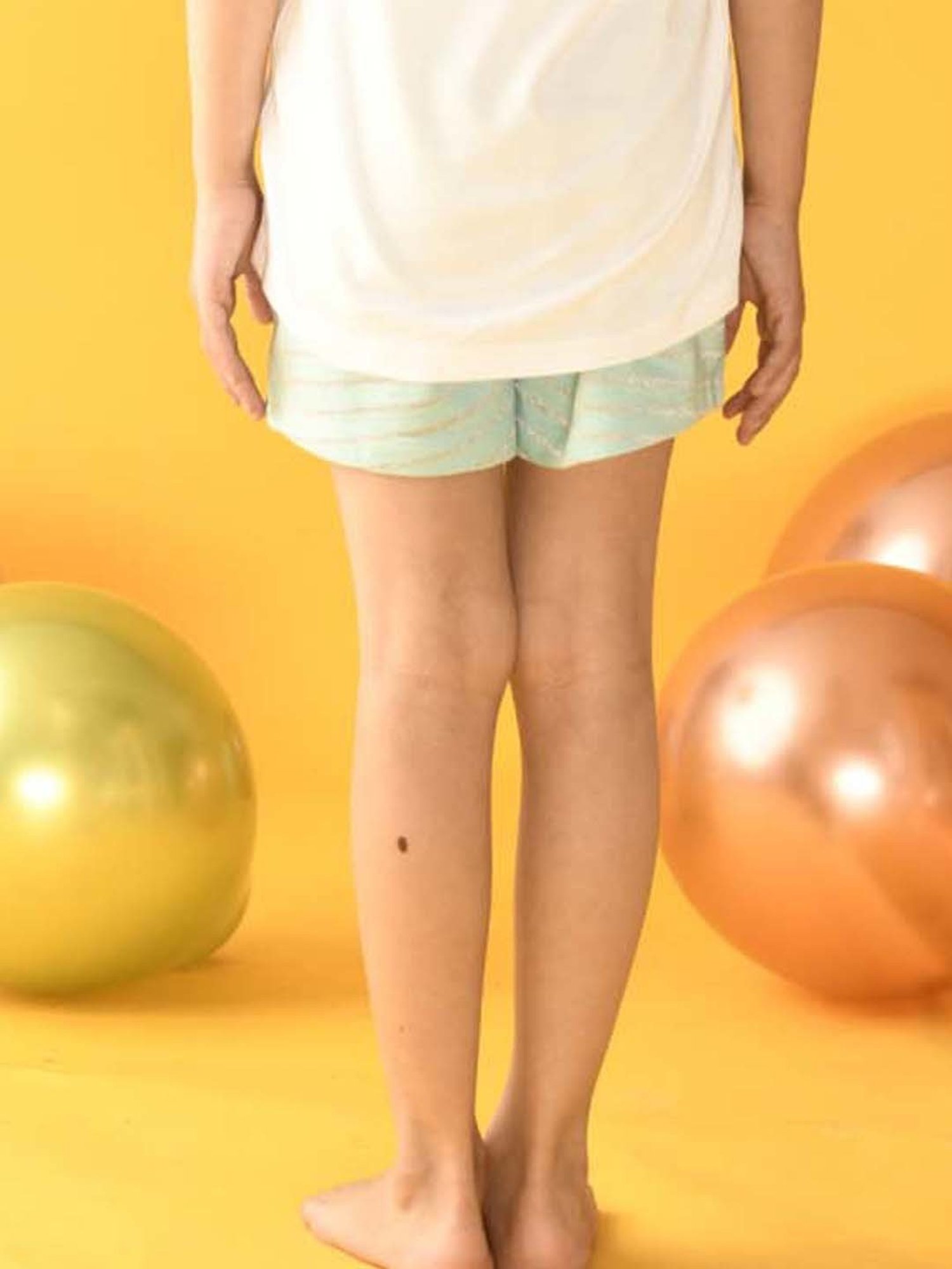 Anthrilo Kids Blue & White Cotton Striped Shorts