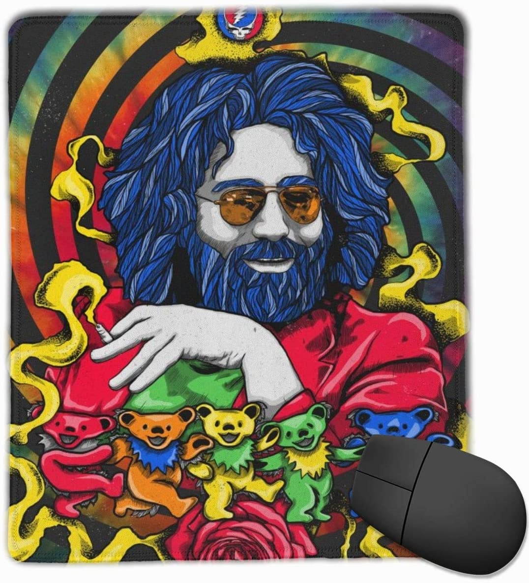 Grate-ful Dead Mouse Pad Dancing Bear Printed Mousepad Colorful Gaming Mouse Pads Non - Slip Rubber Base for Computer Game 7.1x8.7 in/18x22 cm