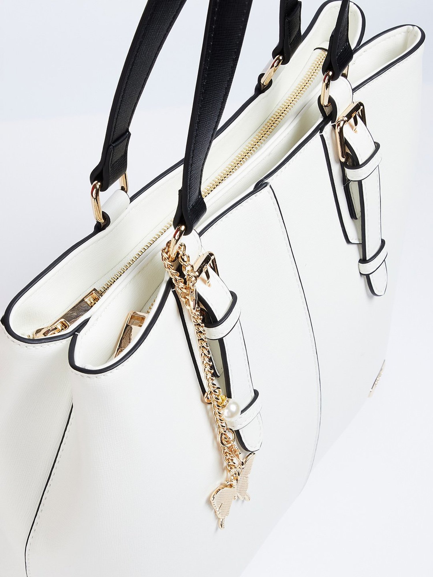 Code by Lifestyle White Solid Shoulder Handbag