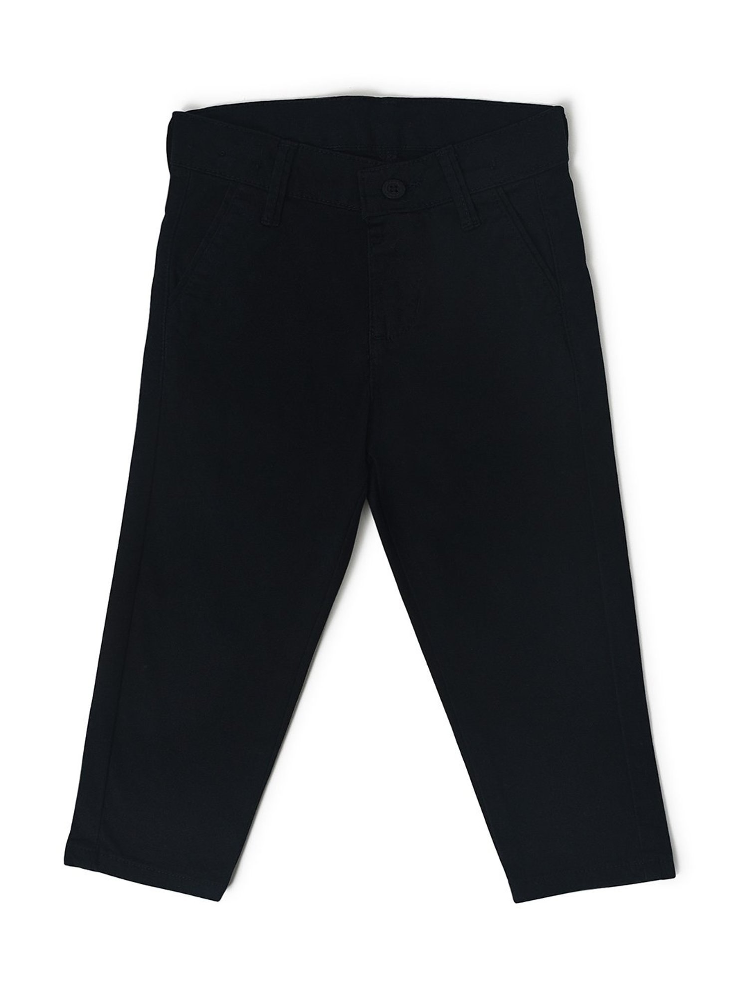 MiArcus Boys Black Solid Trousers