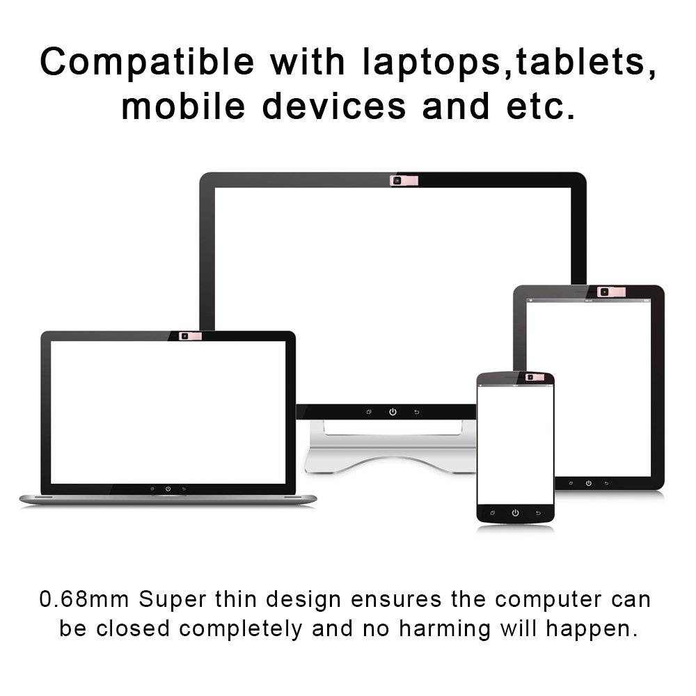 Webcam Cover Slide Aluminum Alloy Laptop Camera Cover Slide for iPhone Android Laptops Mac Books PCs Computers Tablets Smartphones Covers Your Camera for Privacy Security Multicolor 3 Pack