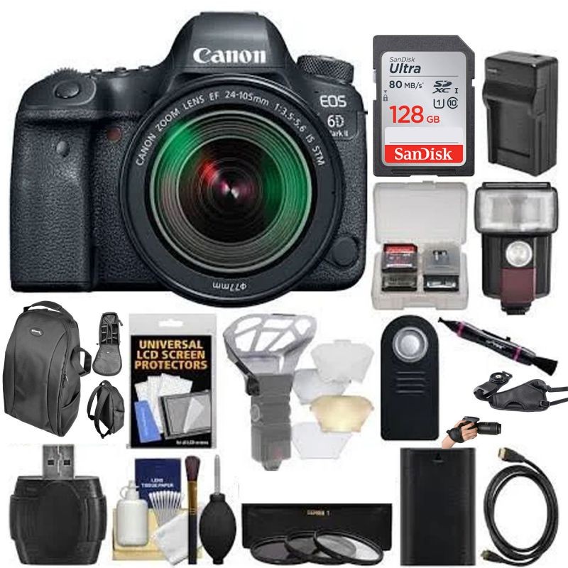 EOS 2000D (Rebel T7) Digital SLR Camera with 18-55mm Lens Kit (Black) - Basic Accessories Bundle