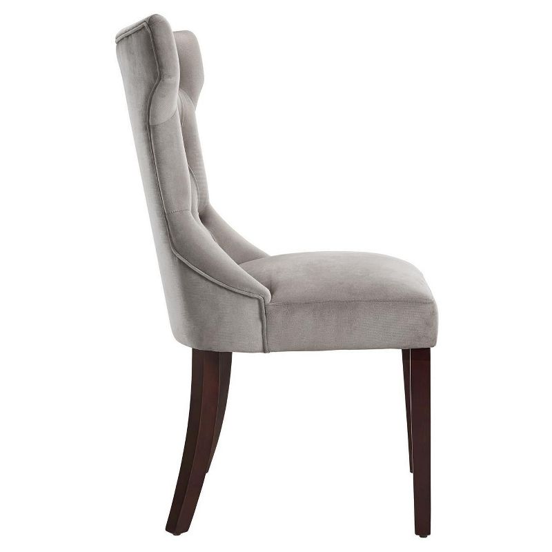 Set of 2 Tufted Hourglass Dining ChairTaupe - Dorel Living