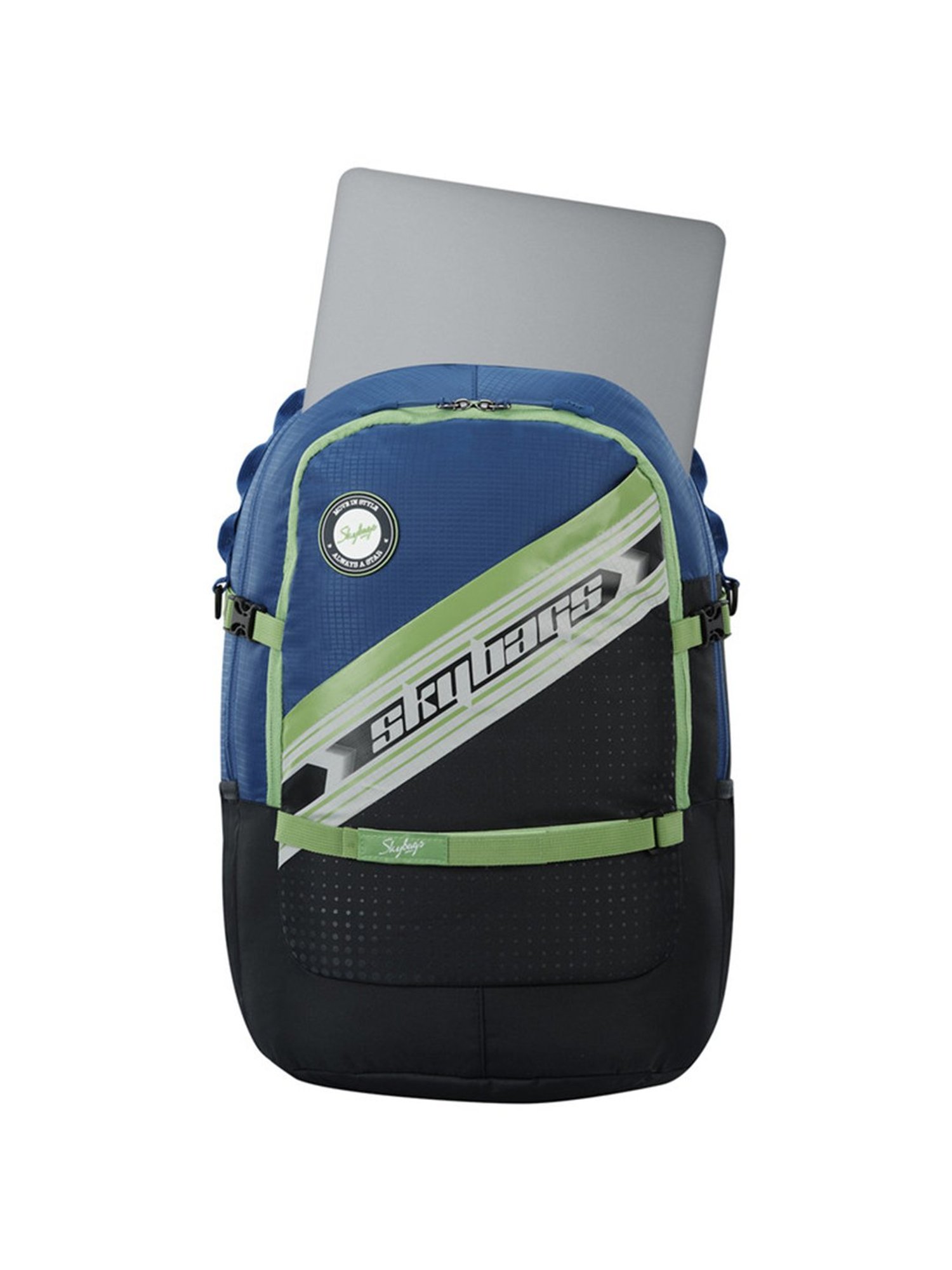 Skybags Campus Plus 33 Ltrs Blue & Black Medium Laptop Backpack with Rain Cover