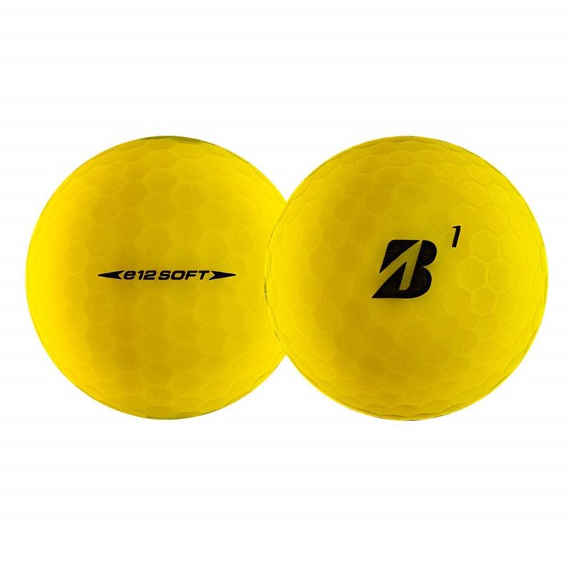 Bridgestone Golf Series e12 Soft 3-Piece Distance Golf Balls, Yellow (1 Dozen)