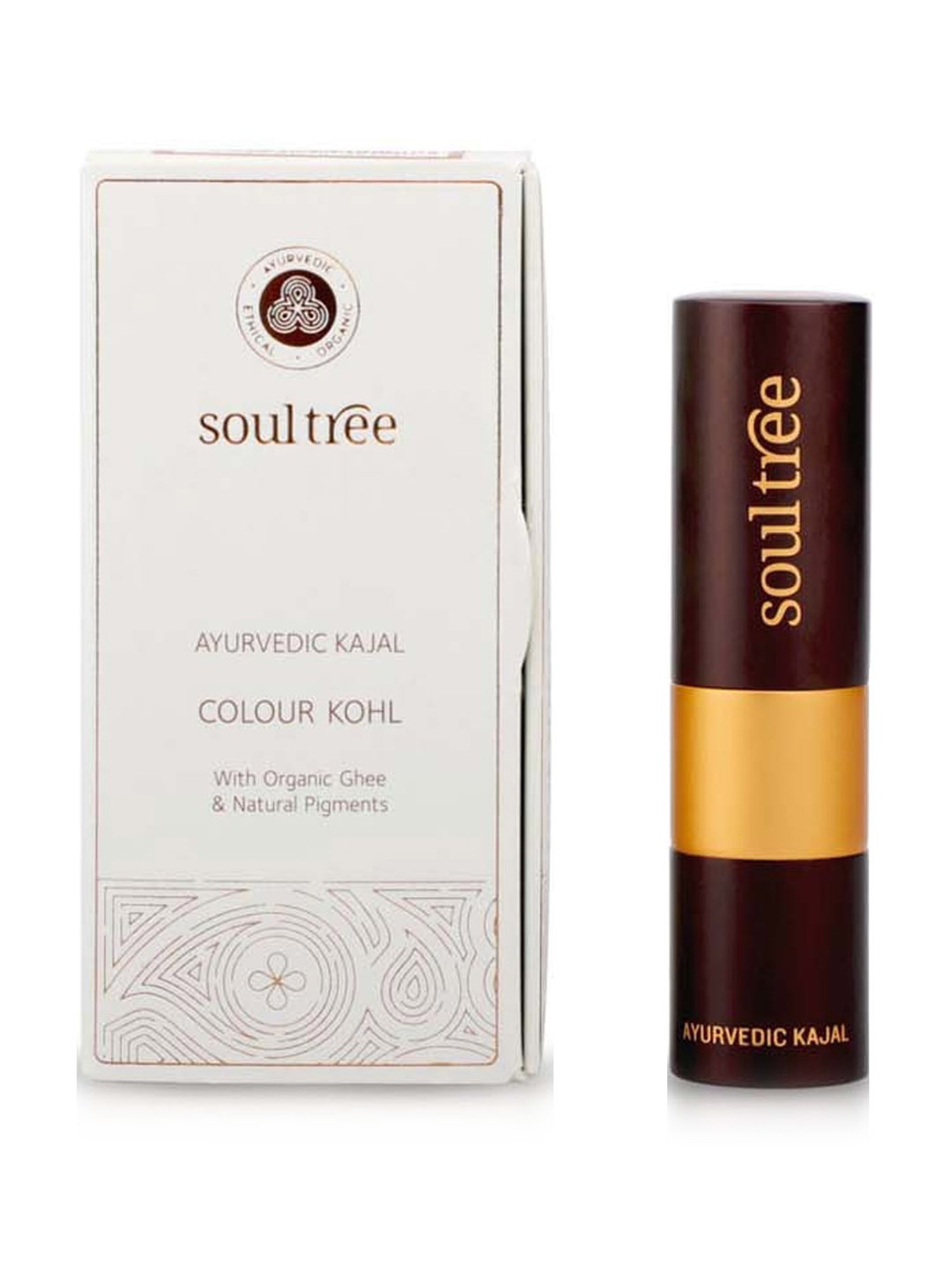 SoulTree Ayurvedic Kajal - Copper Tint - 3 gm | Organic Kajal