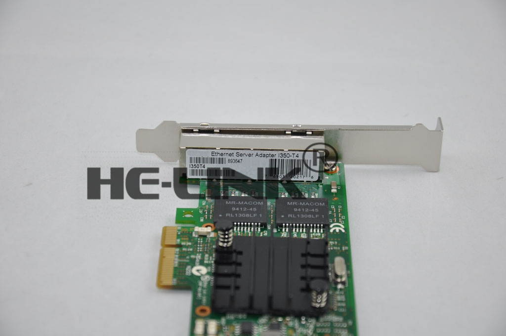 HE-LINK for intel Ethernet Server Adapter I350-T4 - PCI Express 2.1 x4 - 4 Port(s) - 4 x Network (RJ-45) - Twisted Pair - Low-profile, Full-height - Bulk I350T4 OEM