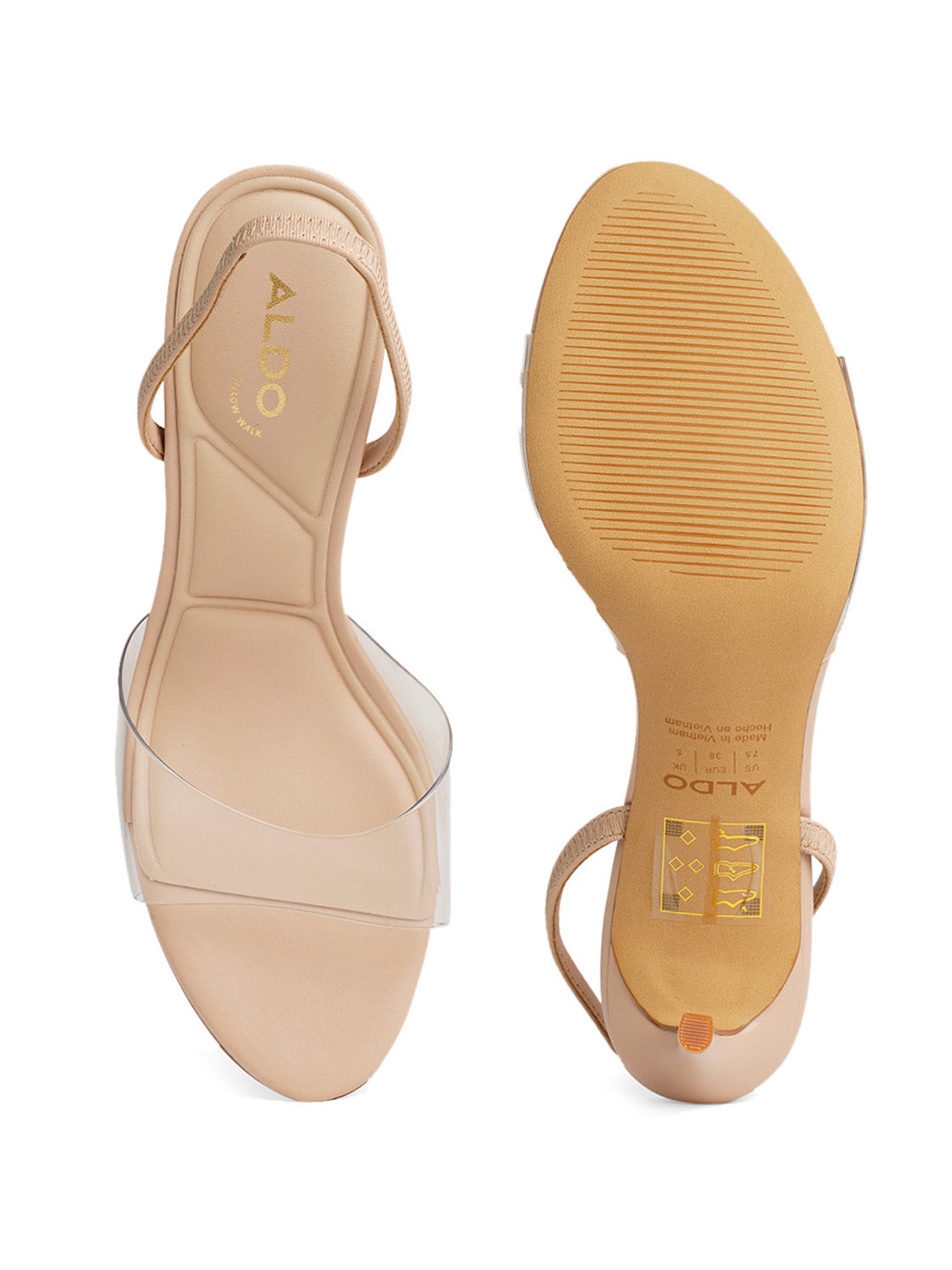 Aldo Women's Beige Sling Back Stilettos