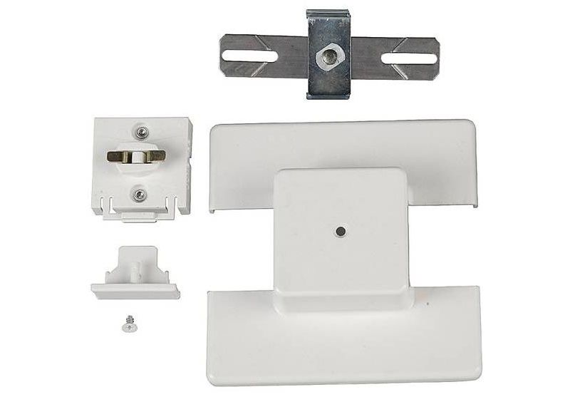 Pro Track 4-Light White Octagonal LED Floating Canopy Track Kit