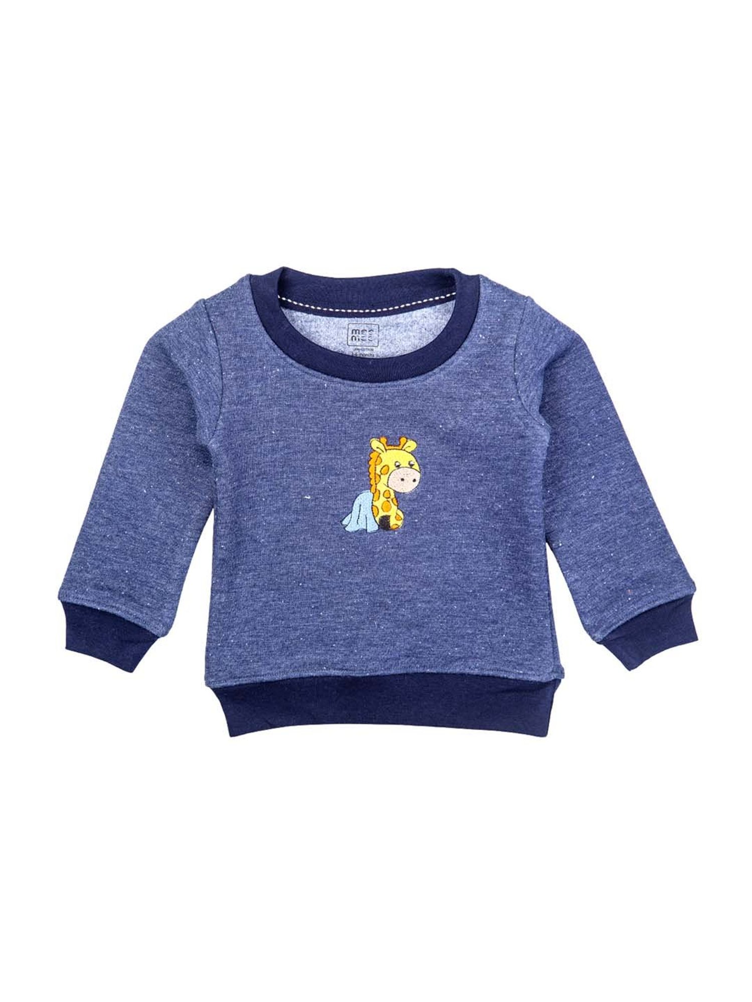 Mee Mee Kids Blue Embroidered T-Shirt