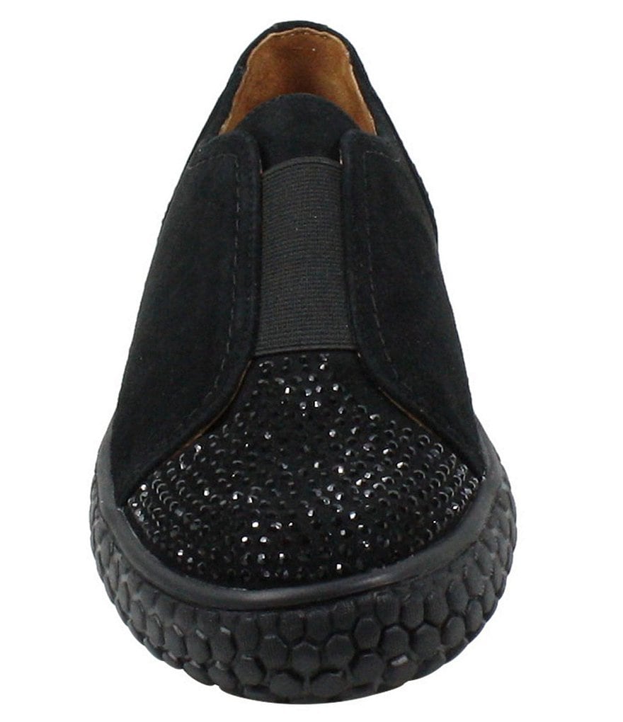 L'Amour Des Pieds Zarrial Suede Rhinestone Slip-On Sneakers
