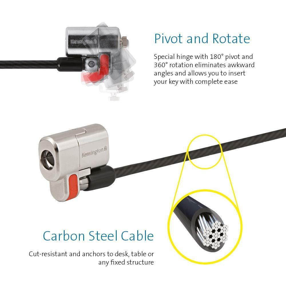 Kensington K64637WW ClickSafe Keyed Laptop Lock for Business Standard Cable