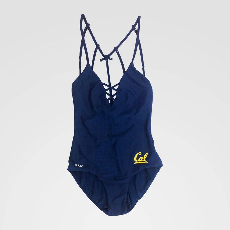 NCAA California Golden Bears Criss Cross One Piece Swimsuit - Navy M
