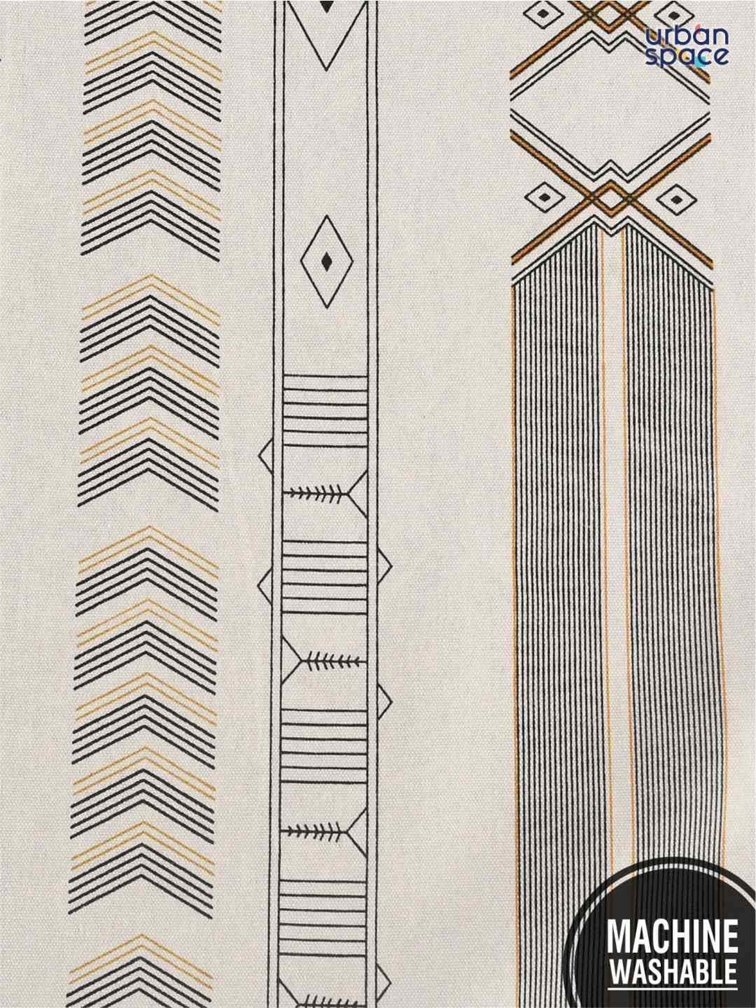 Urban Space Grey Cotton 200 GSM 4 Seater Square Dining Table Cover