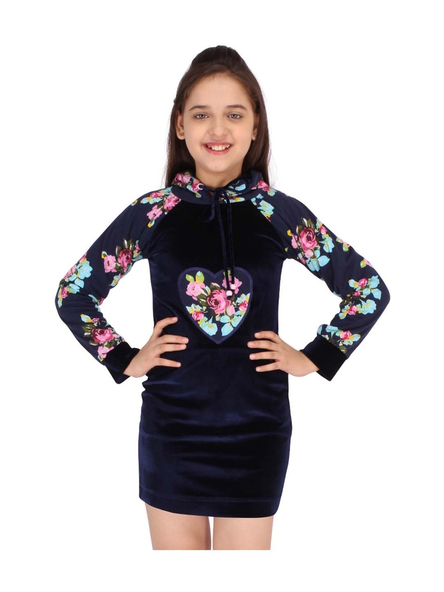 Cutecumber Kids Navy Floral Print Dress
