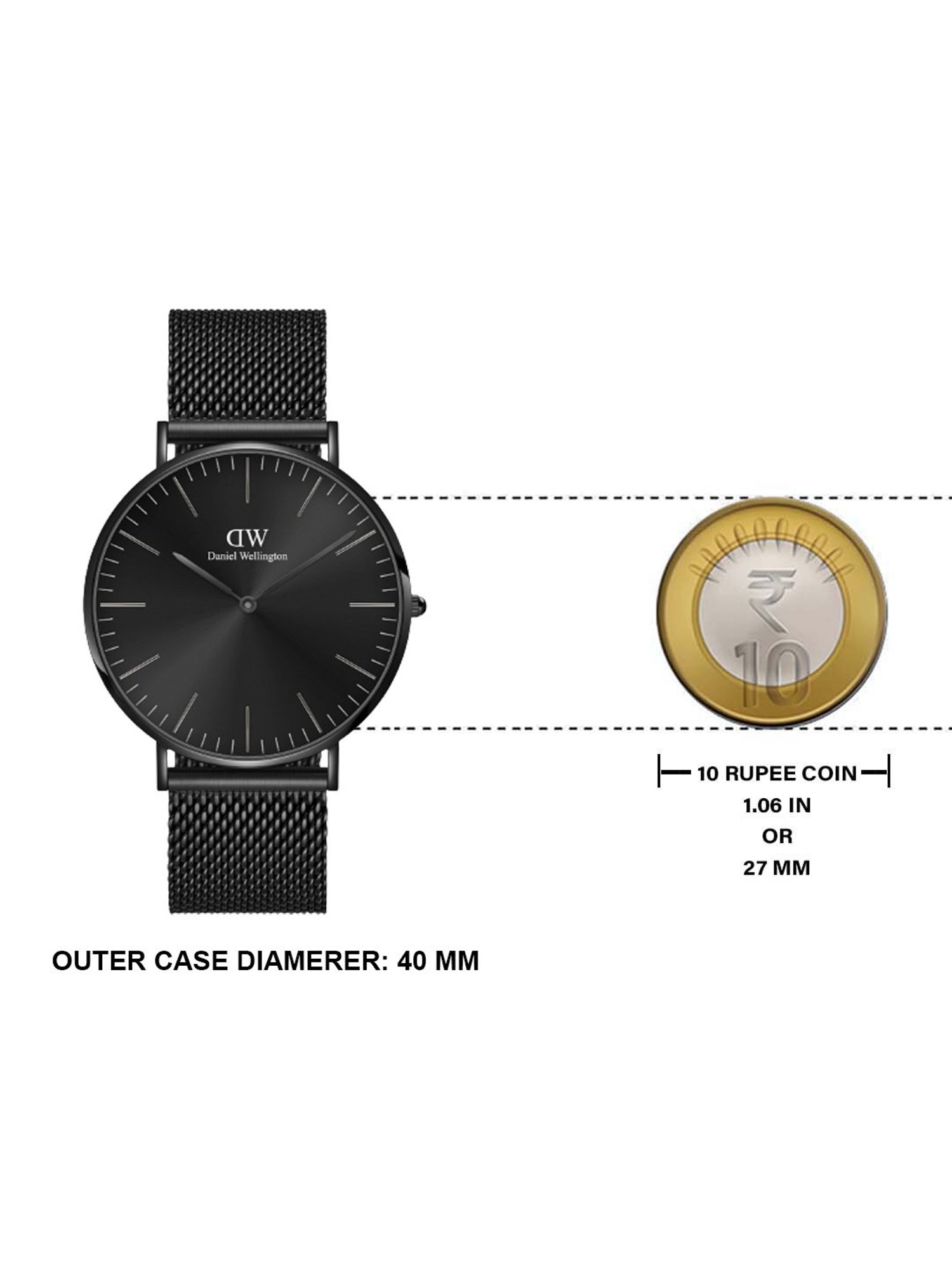 Daniel Wellington Classic Men Black Round Dial Analog Watch - DW00100632K