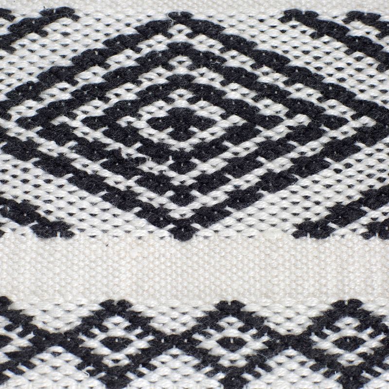 Jayne Pouf Off White/Black - Poly & Bark