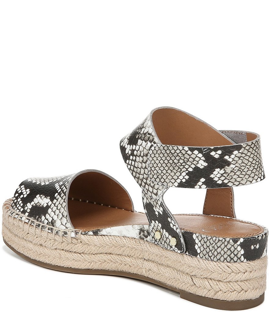Sarto by Franco Sarto Oak Snake Print Leather Espadrille Wedges