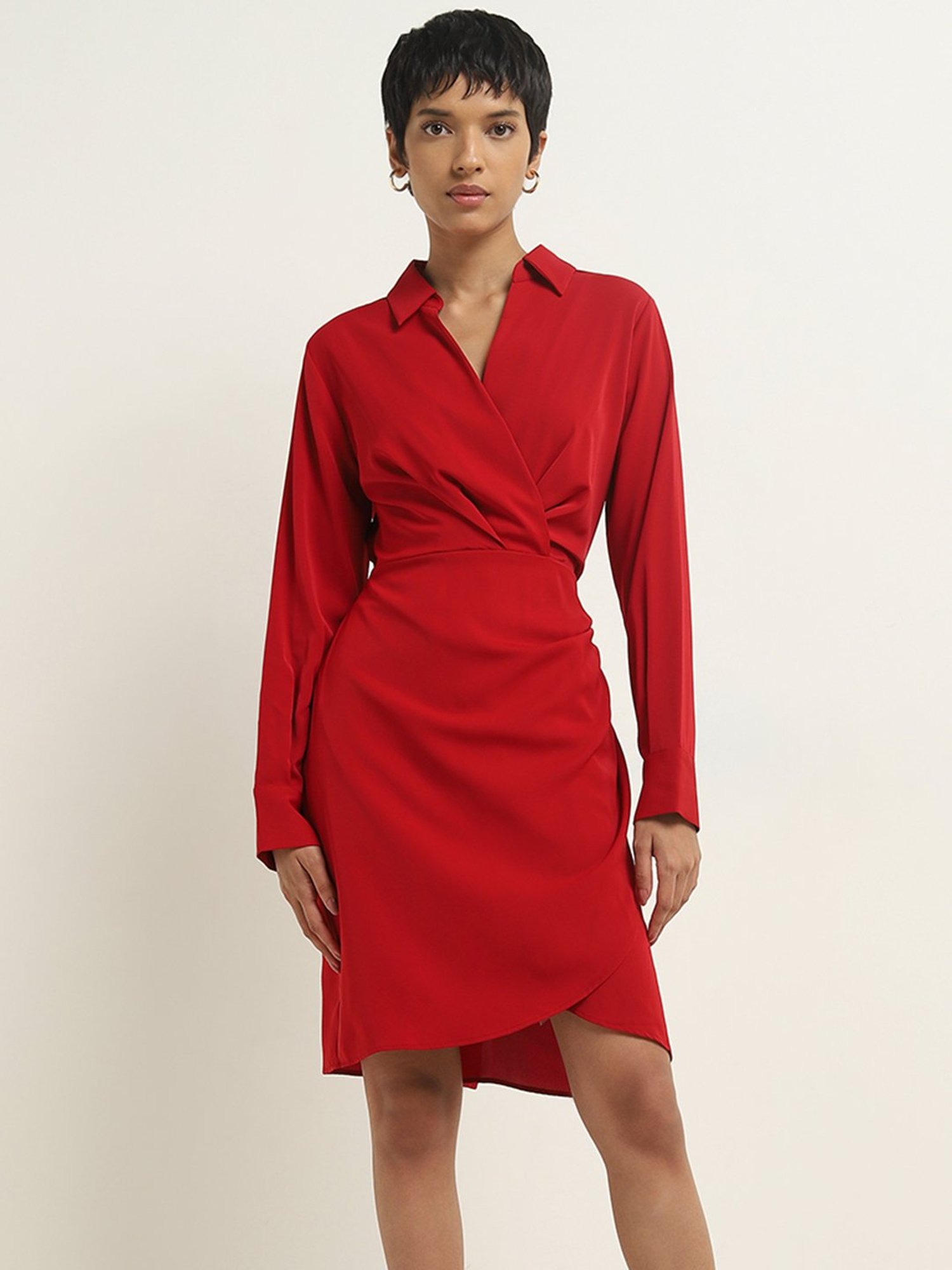 Wardrobe by Westside Red Wrap Dress