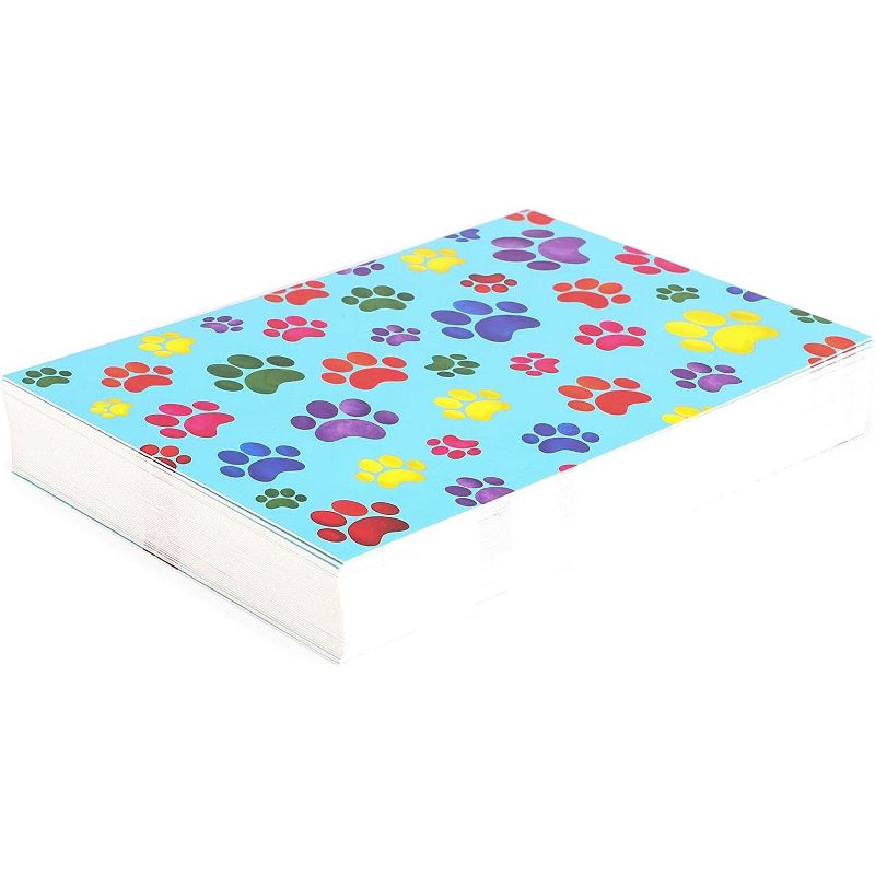Pipilo Press 48-Pack Blank Postcards with Colorful Paw Print, Note Cards for Any Message, Postage Friendly, 4x6