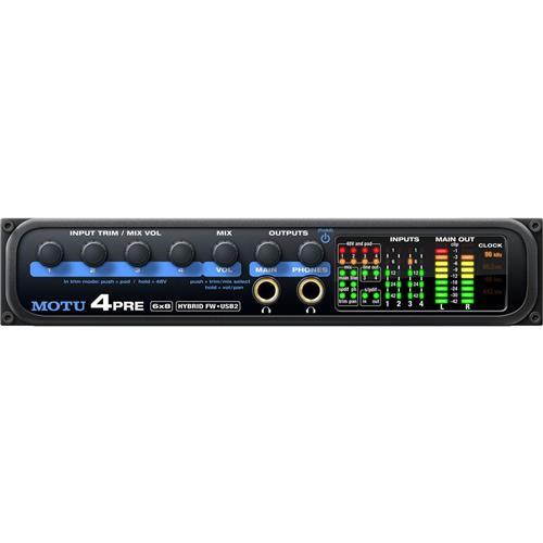 MOTU 4PRE 6x8 Hybrid Firewire USB 2.0 Audio Interface