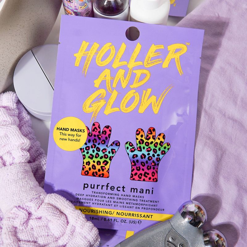 Holler and Glow Purrfect Skin Hand Mask - Rainbow - 0.61 fl oz