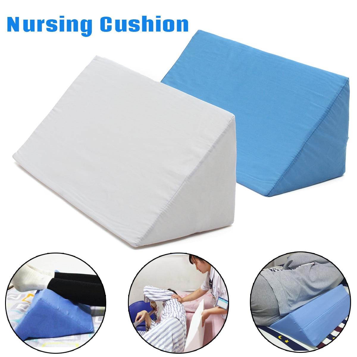 KiWarm Blue/White 50x20x14cm Sponge Bed Nursing Pillow Cushion Washable Lumbar Support 20x10x5.5 inch Foam Bed Pillow