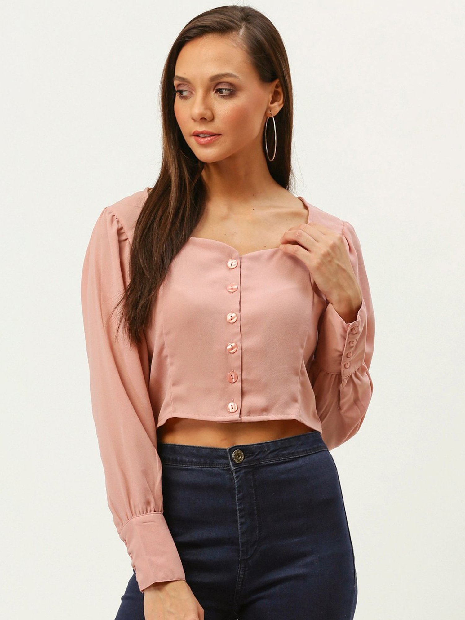 Carlton London Pink Crop Top