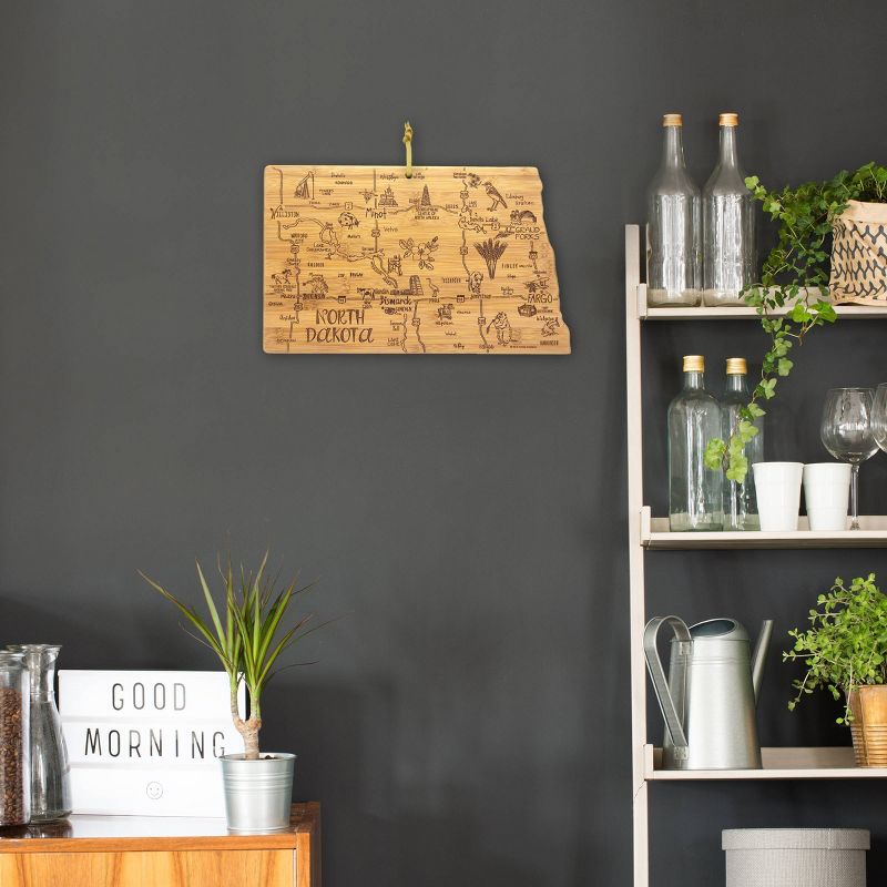 Totally Bamboo Destination North Dakota Serving and Cutting Board