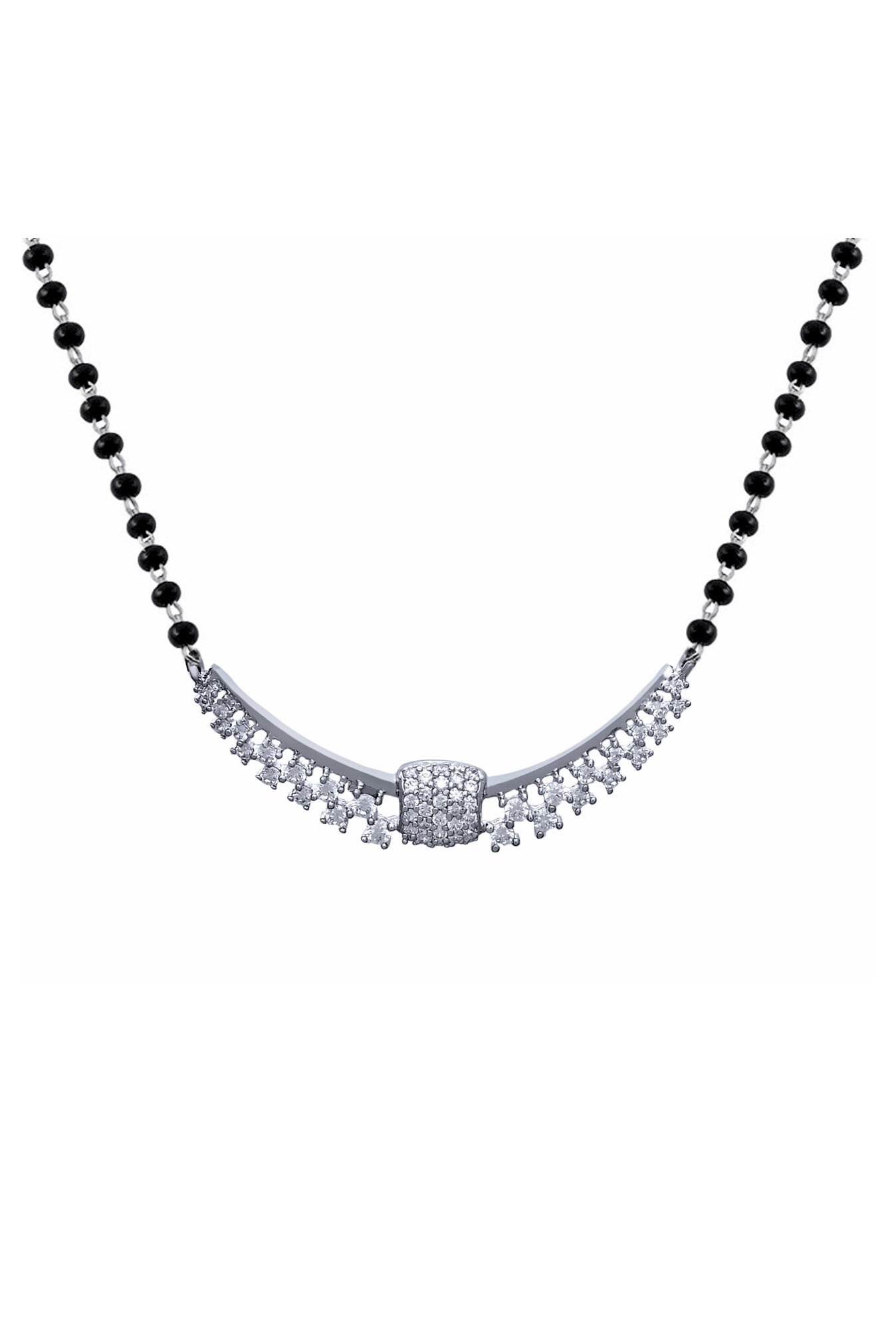 March by FableStreet 92.5 Sterling Silver Floral Mangalsutra for Women