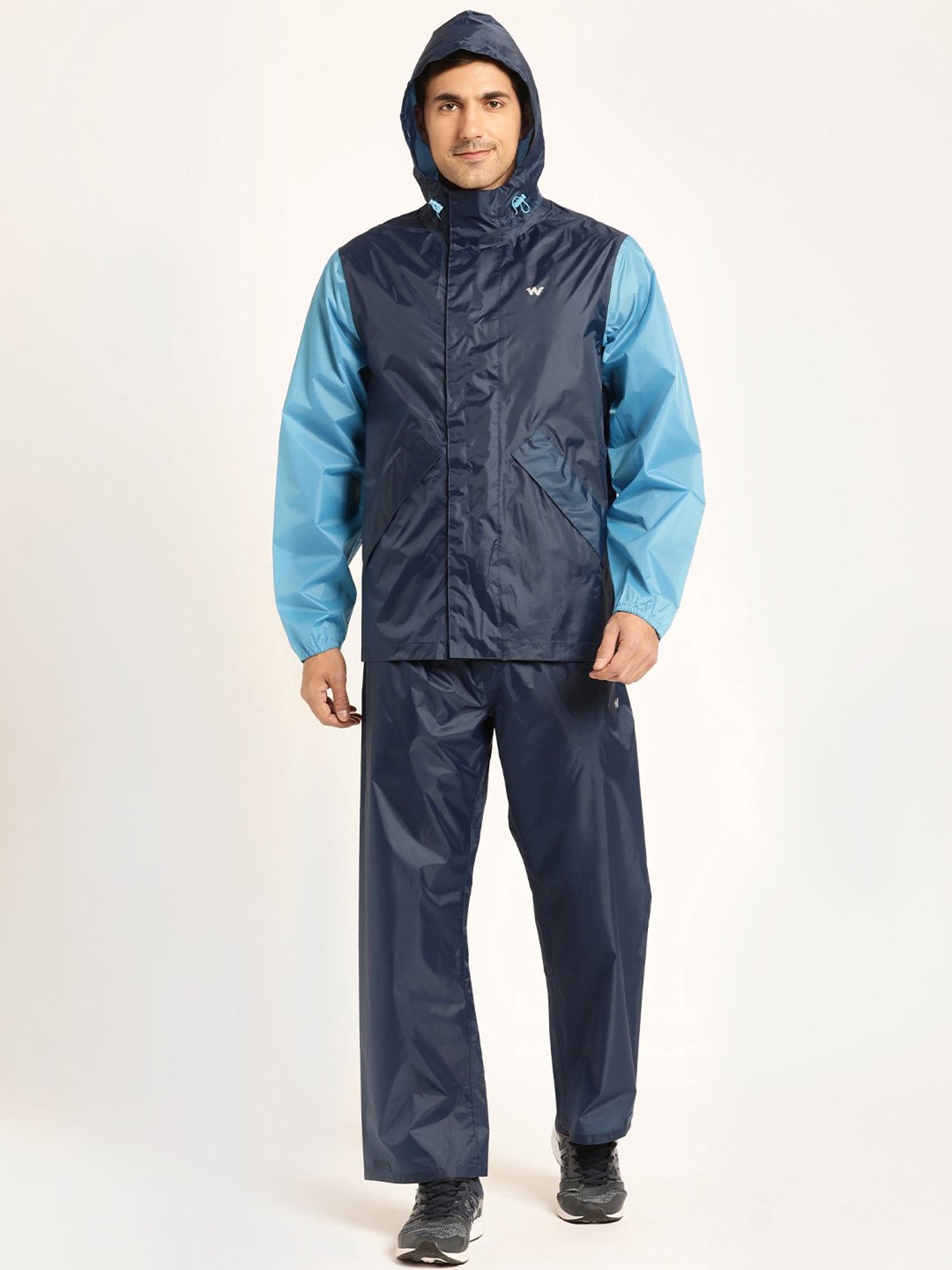 Wildcraft Navy Hooded Raincoat Set