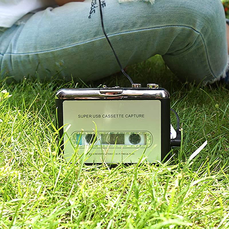 Cassette Player Portable Tape Player Captures MP3 Audio Music via USB Compatible with Laptops and Personal Computers Convert Walkman Tape Cassettes to iPod Format