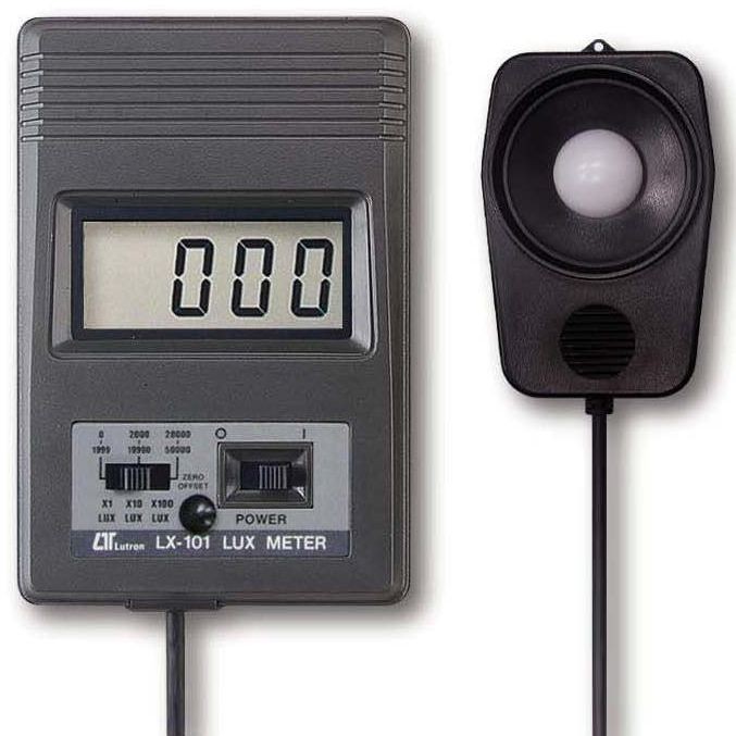 Pocket Size Digital Luxmeter, Measures 0-50,000 Lux in 3 Ranges, 4 Digit LCD Display, Spectrum Meets C.I.E. Standard