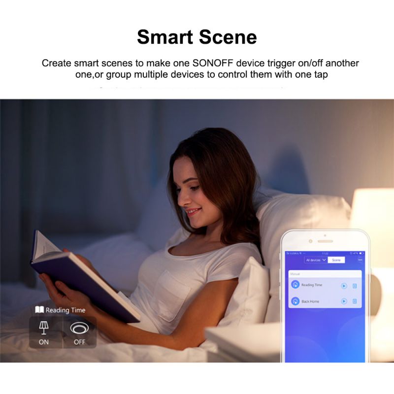 SONOFF T0US2C-TX 2 Gang Smart WiFi Wall Light Switch APP/Touch Control Timer US Standard Panel Smart Switch Compatible with Google Home/Nest & Alexa