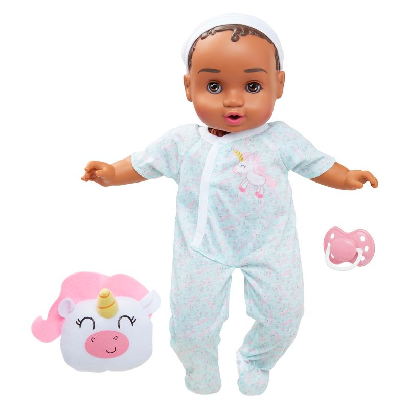 Perfectly Cute My Sleepy Baby - 14" Baby Girl Doll - Dark Brown Hair