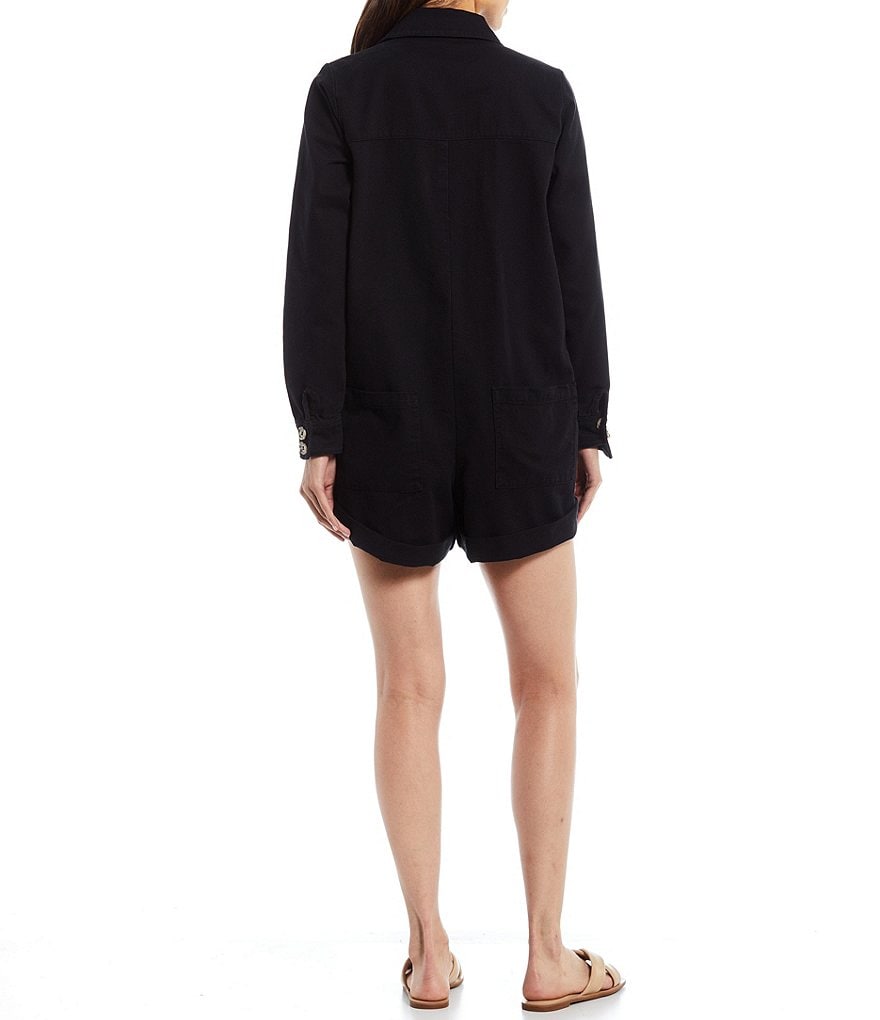 Every Stripe Long Sleeve Button Front Romper