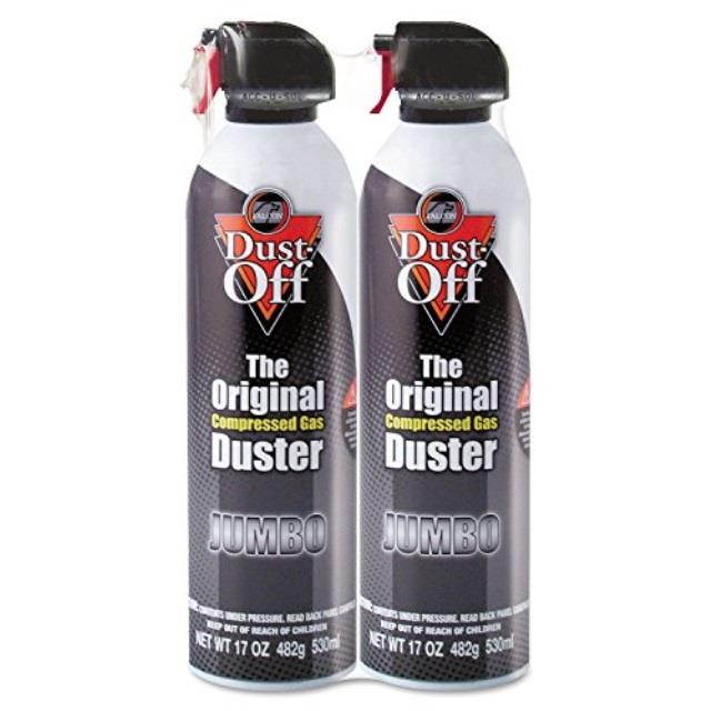 Dust-Off Disposable Compressed Gas Duster 17 oz Cans 2/Pack DPSJMB2